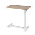 Height Adjustable Mobile Laptop Desk 70CM with Castor Wheels - Oak