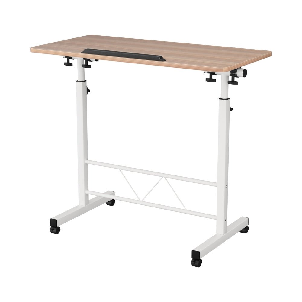 Laptop Desk Table Adjustable 80CM Light Wood - Furniture > Office > Desks - Rivercity House & Home Co. (ABN 18 642 972 209) - Affordable Modern Furniture Australia