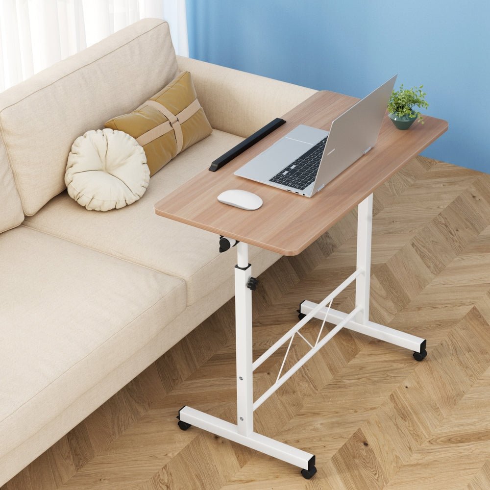Laptop Desk Table Adjustable 80CM Light Wood - Furniture > Office > Desks - Rivercity House & Home Co. (ABN 18 642 972 209) - Affordable Modern Furniture Australia