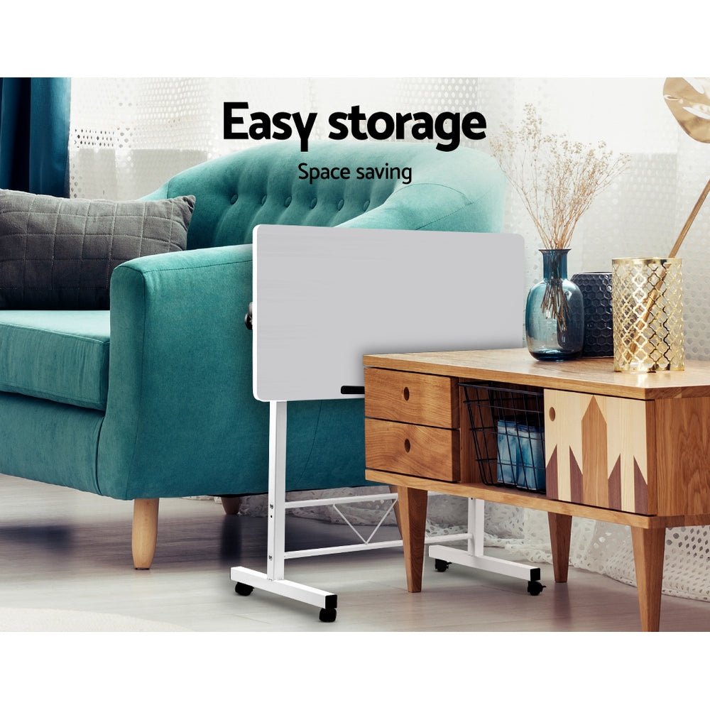 Laptop Desk Table Adjustable 80CM White - Furniture > Office > Desks - Rivercity House & Home Co. (ABN 18 642 972 209) - Affordable Modern Furniture Australia