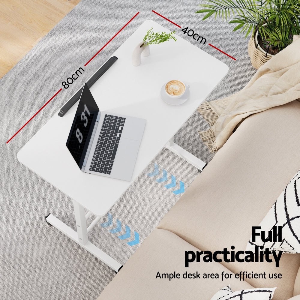 Laptop Desk Table Adjustable 80CM White - Furniture > Office > Desks - Rivercity House & Home Co. (ABN 18 642 972 209) - Affordable Modern Furniture Australia