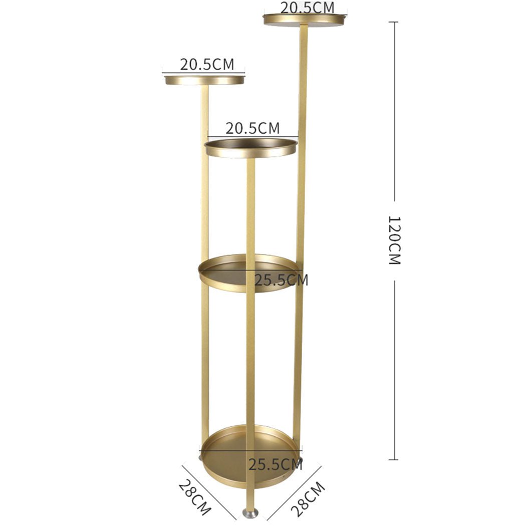 Large 5 Tier Indoor Outdoor Plant Stand for Flowers - Gold - Rivercity House & Home Co. (ABN 18 642 972 209) - Affordable Modern Furniture Australia