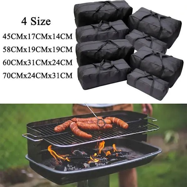Large 600D Oxford BBQ Tool Storage Bag with Zipper and Carry Handles 70 x 24 x 31 cm - Black - Home & Garden > BBQ > BBQs & Accessories - Rivercity House & Home Co. (ABN 18 642 972 209) - Affordable Modern Furniture Australia