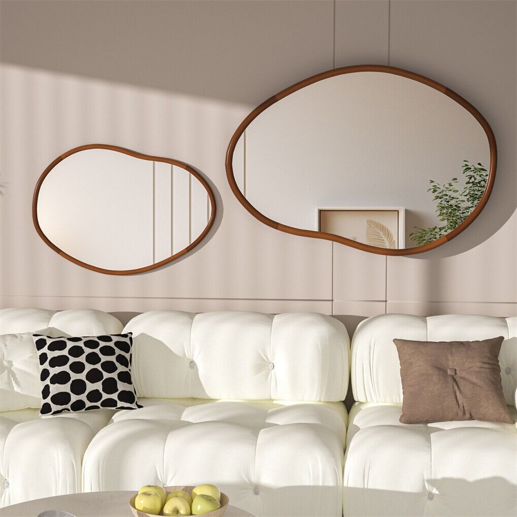 Large Art Deco Asymmetrical Wall Mirror 74.3x110cm - Home & Garden > Decor > Mirrors - Rivercity House & Home Co. (ABN 18 642 972 209) - Affordable Modern Furniture Australia