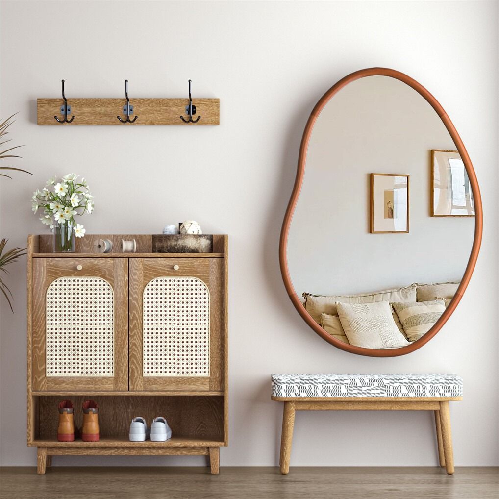 Large Art Deco Asymmetrical Wall Mirror 74.3x110cm - Home & Garden > Decor > Mirrors - Rivercity House & Home Co. (ABN 18 642 972 209) - Affordable Modern Furniture Australia