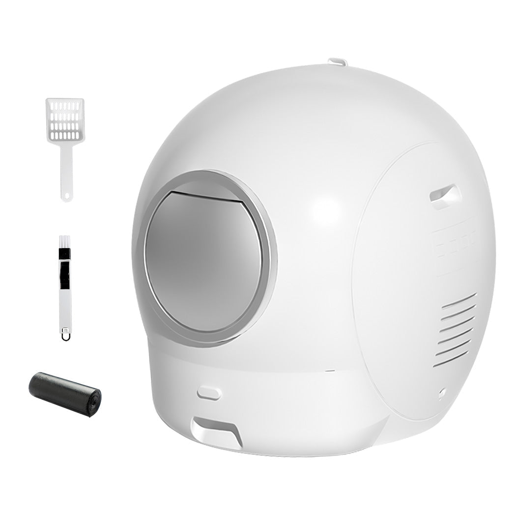 Large Automatic Self - Cleaning Enclosed Cat Litter Box - White - Rivercity House & Home Co. (ABN 18 642 972 209) - Affordable Modern Furniture Australia
