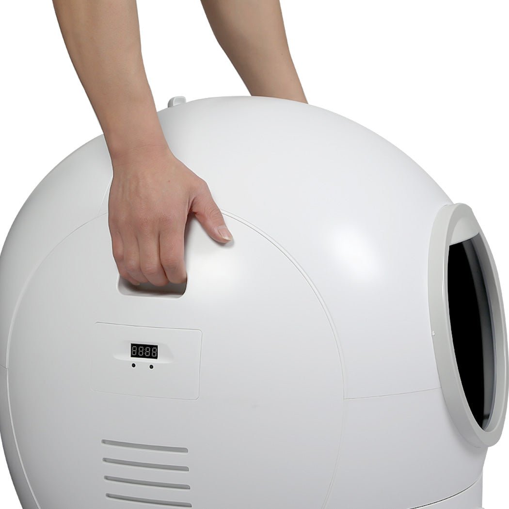 Large Automatic Self - Cleaning Enclosed Cat Litter Box - White - Rivercity House & Home Co. (ABN 18 642 972 209) - Affordable Modern Furniture Australia