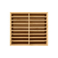 Large Capacity Bamboo Marker Organiser with 18 Compartments - Natural