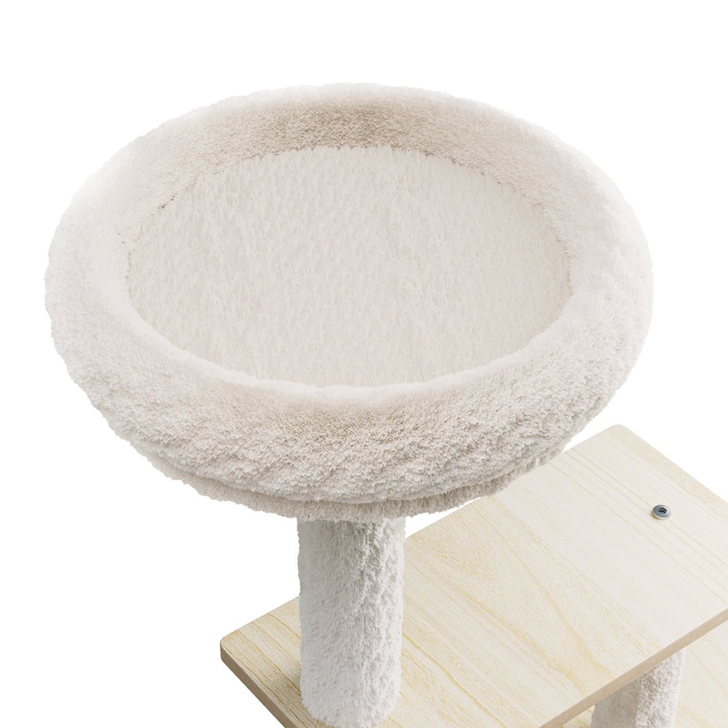 Large Cat Tree Tower 160cm with Scratcher Condo House - Beige - Rivercity House & Home Co. (ABN 18 642 972 209) - Affordable Modern Furniture Australia