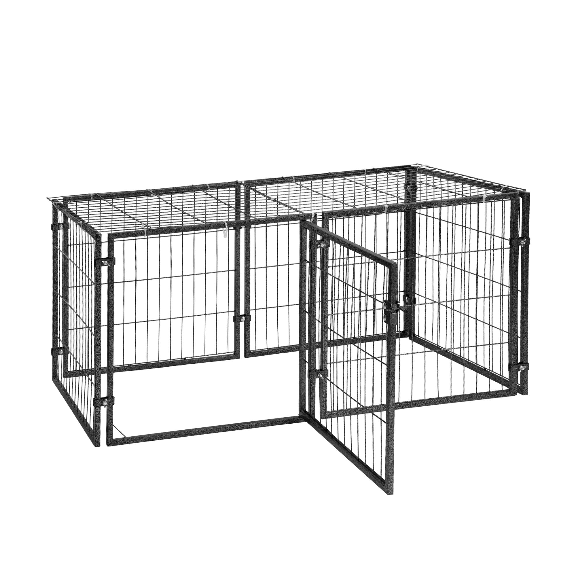 Large Dog Crate Cage Playpen 129cm Puppy Pen Pet Enclosure Black - Pet Care > Dog Supplies > Dog Carriers & Crates - Rivercity House & Home Co. (ABN 18 642 972 209) - Affordable Modern Furniture Australia