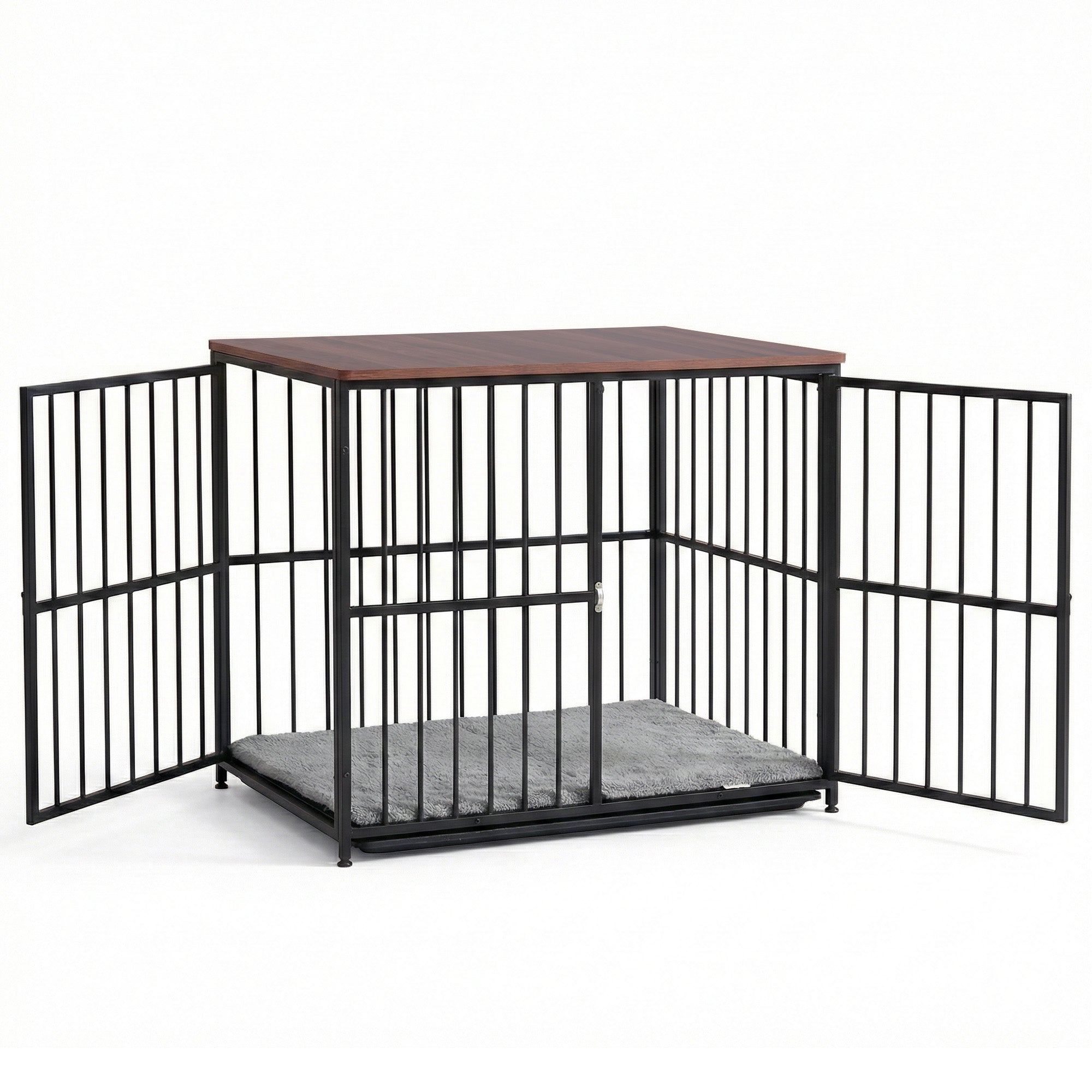 Large Dog Crate Furniture 93cm Dog Cage Puppy Pet Wooden Black - Pet Care > Dog Supplies > Dog Carriers & Crates - Rivercity House & Home Co. (ABN 18 642 972 209) - Affordable Modern Furniture Australia