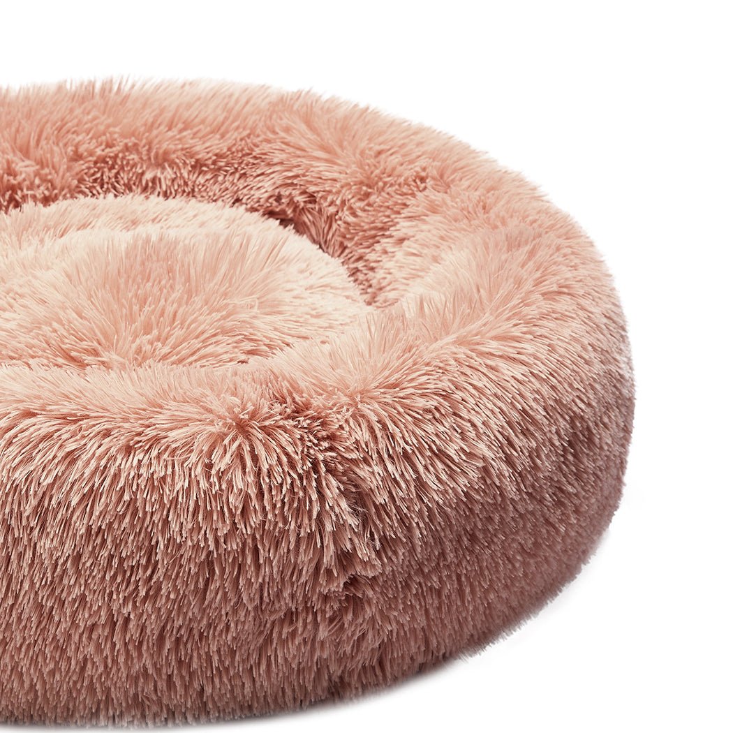 Large Donut Calming Pet Bed for Cat and Dog - Pink - Rivercity House & Home Co. (ABN 18 642 972 209) - Affordable Modern Furniture Australia