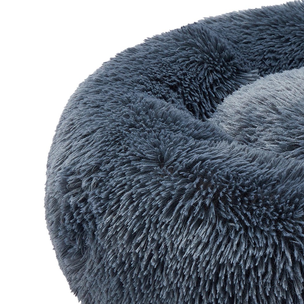 Large Donut - Shaped Dog Bed Mattress with Raised Rim - Dark Grey - Rivercity House & Home Co. (ABN 18 642 972 209) - Affordable Modern Furniture Australia
