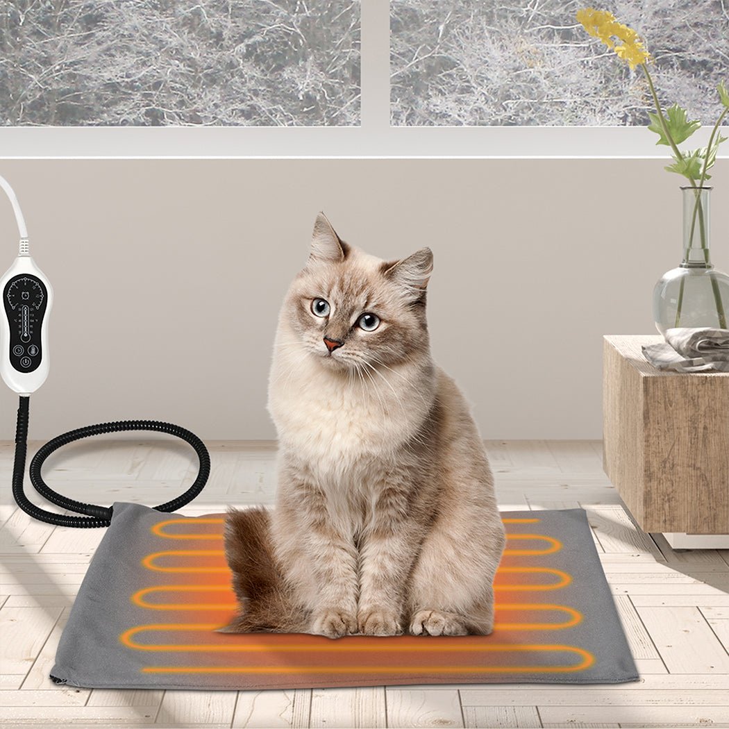Large Electric Heated Dog Bed Pad - Blue, Grey - Rivercity House & Home Co. (ABN 18 642 972 209) - Affordable Modern Furniture Australia