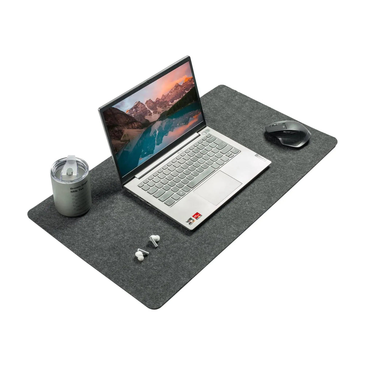 Large Felt Desk Mat 80x40cm Cotton Linen Fabric Mouse Pad - Grey - Home & Garden > Home Office Accessories > Desk Accessories - Rivercity House & Home Co. (ABN 18 642 972 209) - Affordable Modern Furniture Australia