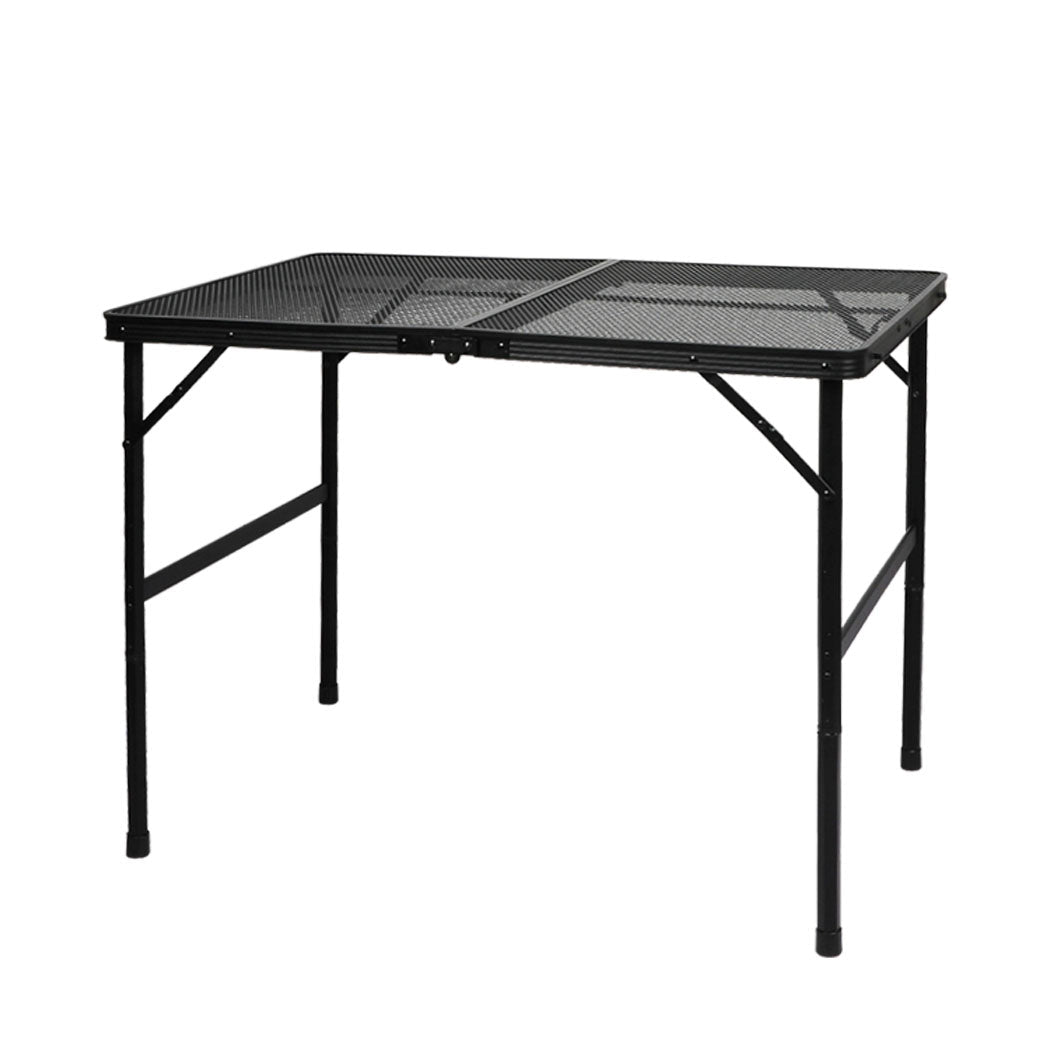 Large Foldable BBQ Grill Camping Table with Carry Handle - Black - Rivercity House & Home Co. (ABN 18 642 972 209) - Affordable Modern Furniture Australia