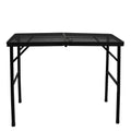 Large Foldable BBQ Grill Camping Table with Carry Handle - Black