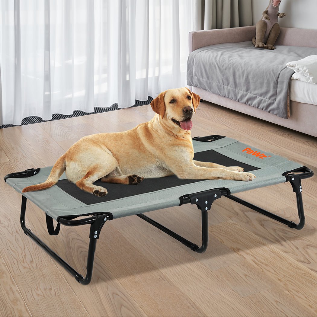 Large Foldable Elevated Dog Bed Trampoline - Grey - Rivercity House & Home Co. (ABN 18 642 972 209) - Affordable Modern Furniture Australia