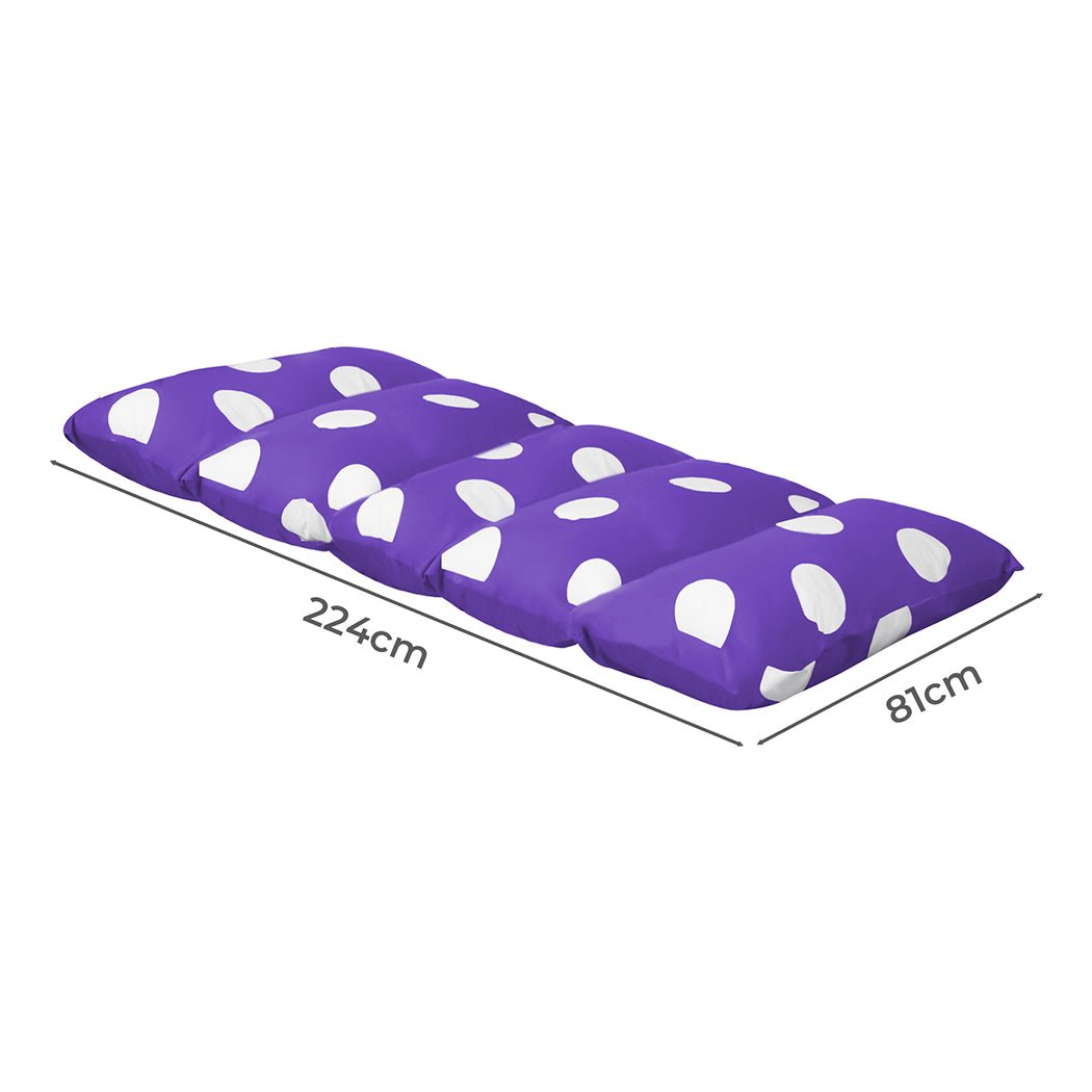 Large Foldable Kids Mattress Pillow - Purple - Rivercity House & Home Co. (ABN 18 642 972 209) - Affordable Modern Furniture Australia