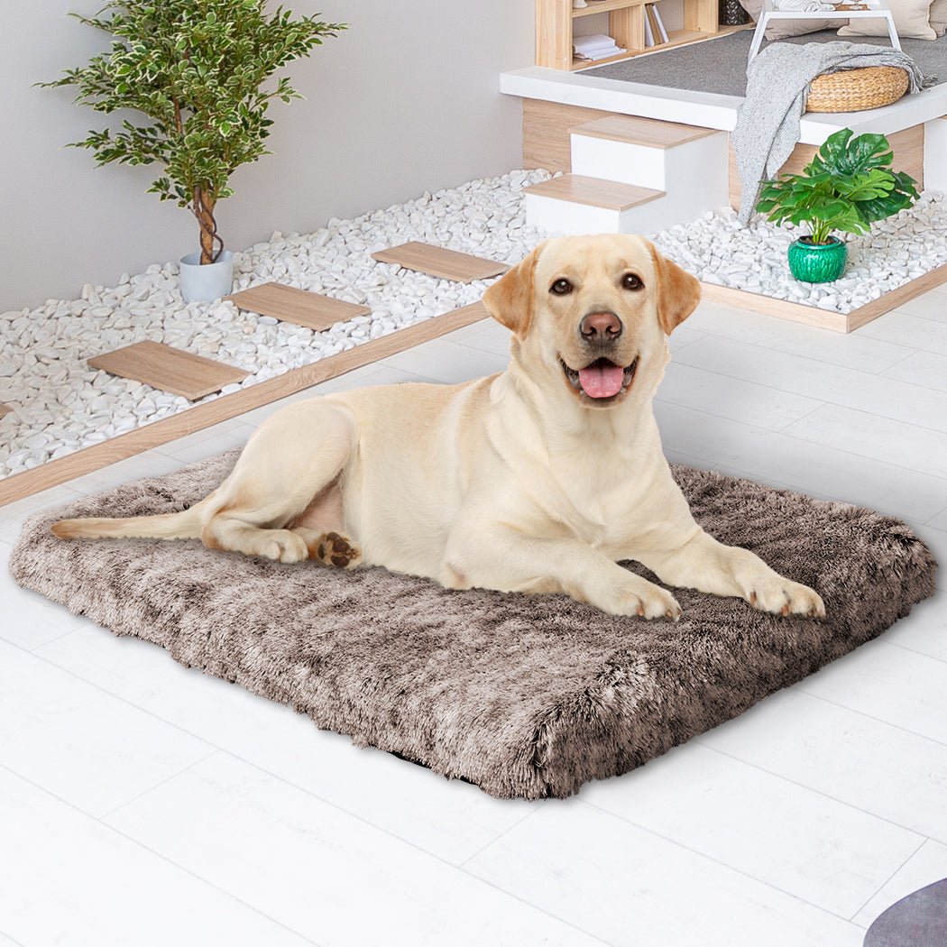 Large Memory Foam Dog Calming Bed Mat - Coffee - Rivercity House & Home Co. (ABN 18 642 972 209) - Affordable Modern Furniture Australia