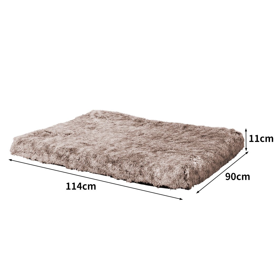 Large Memory Foam Dog Calming Bed Mat - Coffee - Rivercity House & Home Co. (ABN 18 642 972 209) - Affordable Modern Furniture Australia