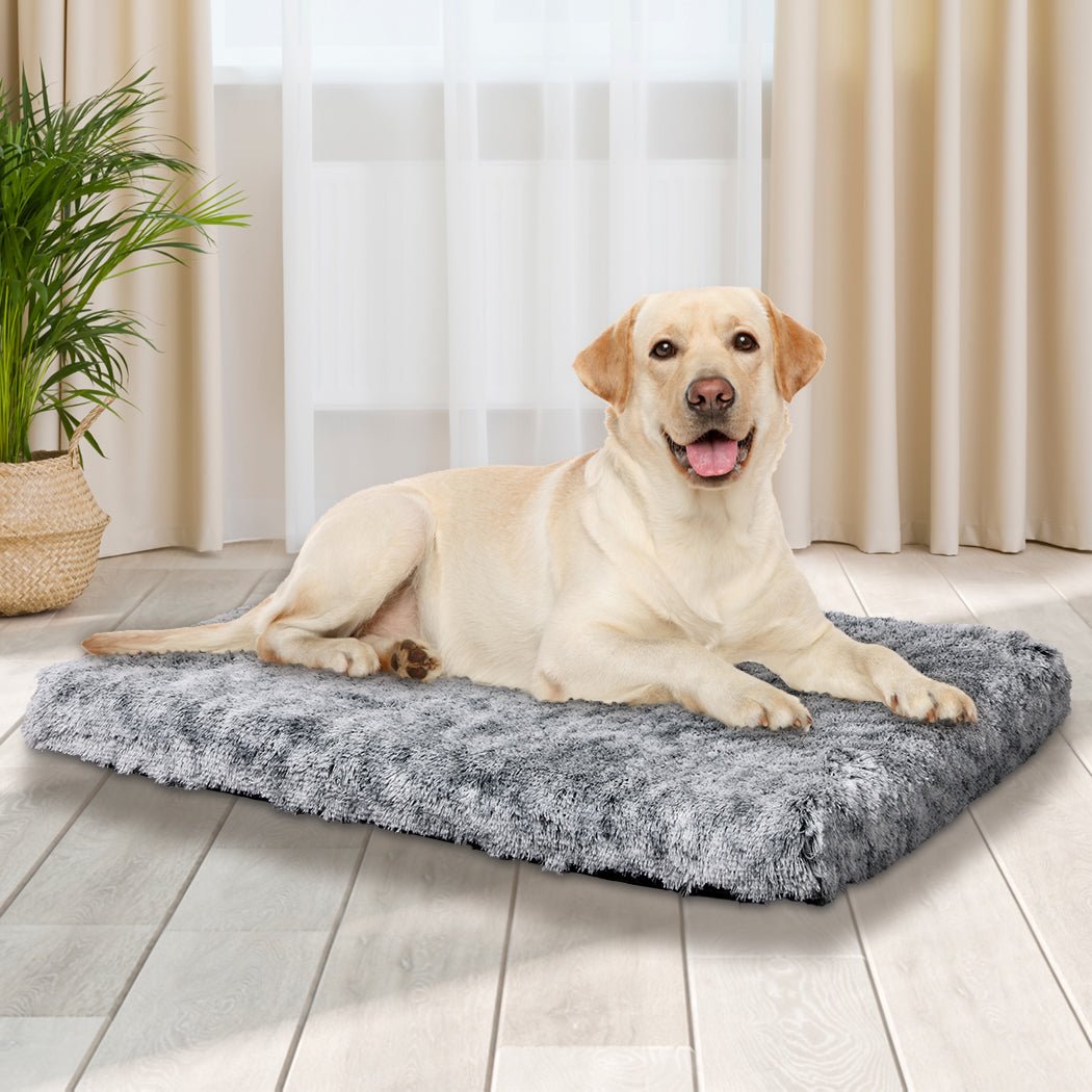Large Memory Foam Dog Mat Calming Pet Bed - Charcoal - Rivercity House & Home Co. (ABN 18 642 972 209) - Affordable Modern Furniture Australia