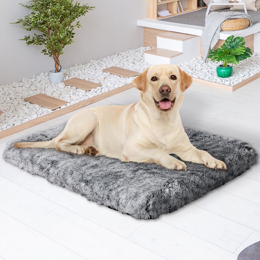Large Memory Foam Dog Mat Calming Pet Bed - Charcoal - Rivercity House & Home Co. (ABN 18 642 972 209) - Affordable Modern Furniture Australia