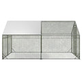 Large Metal Walk-in Chicken Coop Cage 400x300x194cm - Silver