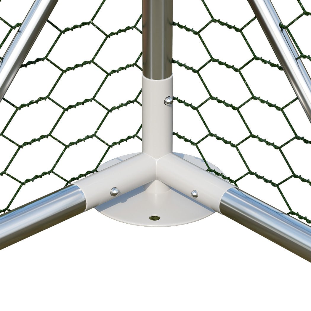 Large Metal Walk - in Chicken Coop Cage 600x300x194cm - Silver - Rivercity House & Home Co. (ABN 18 642 972 209) - Affordable Modern Furniture Australia