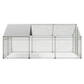 Large Metal Walk-in Chicken Coop Cage 600x300x194cm - Silver
