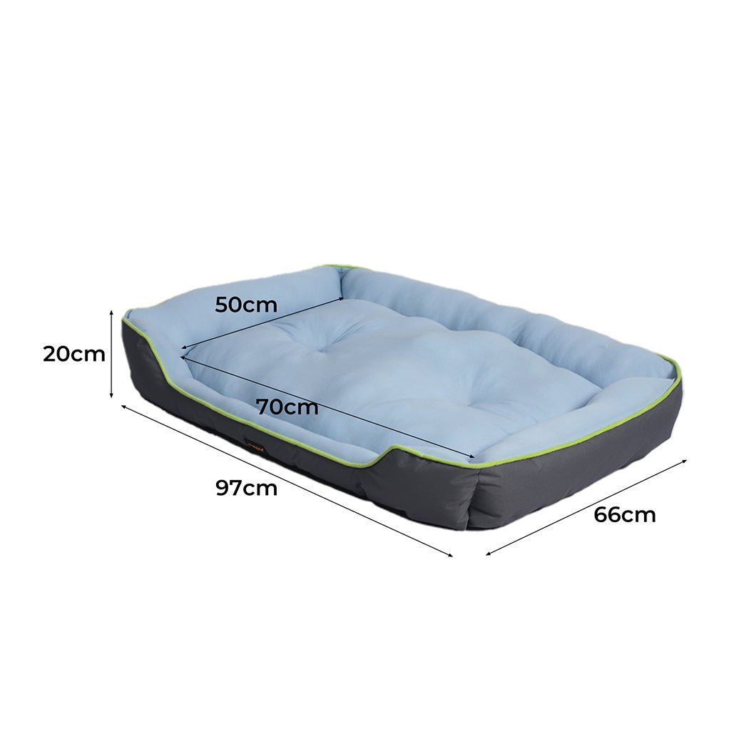 Large Pet Cooling Bed Sofa Mat with Bolster - Grey - Rivercity House & Home Co. (ABN 18 642 972 209) - Affordable Modern Furniture Australia