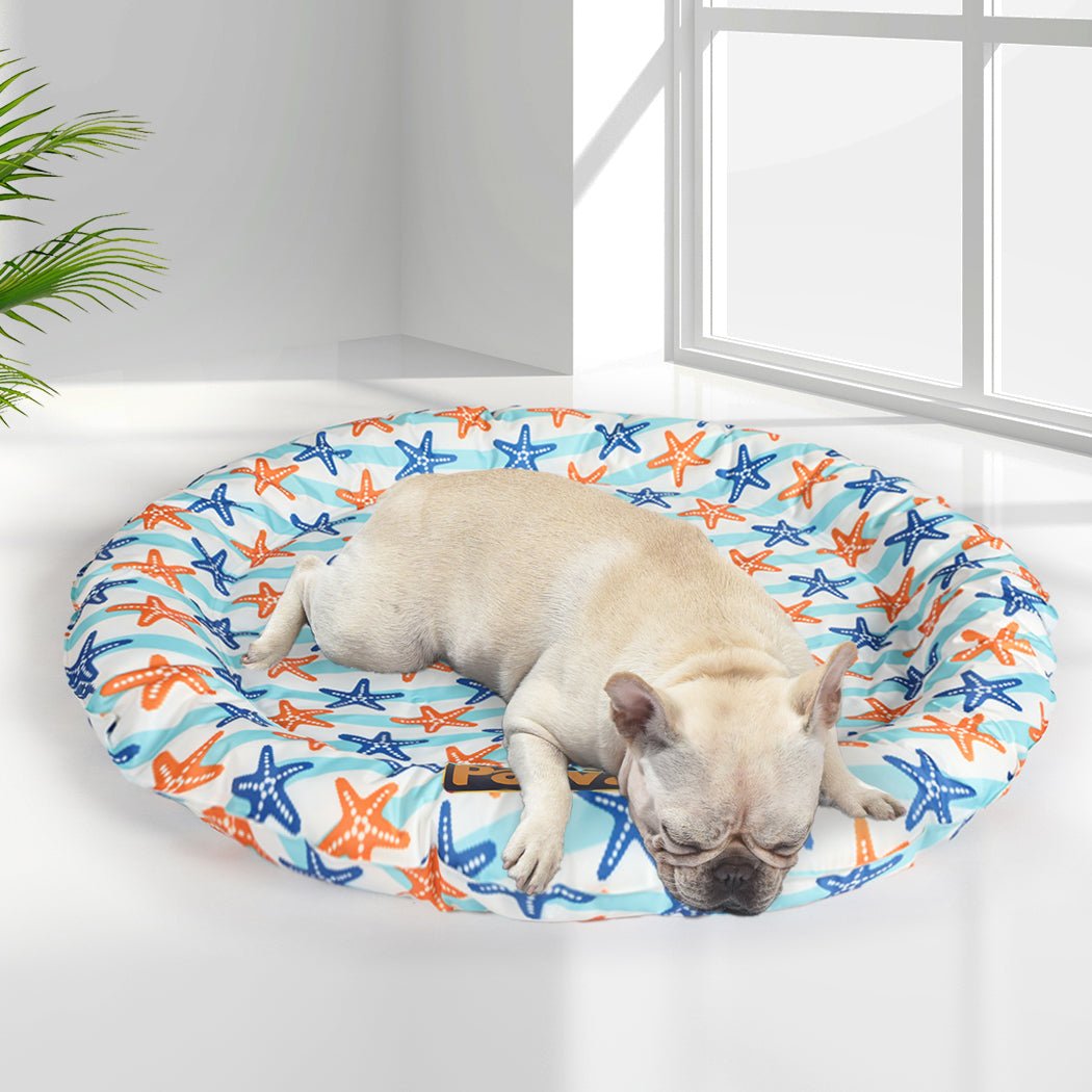 Large Pet Cooling Gel Mat with Bolster for Cats and Dogs - PVC - Rivercity House & Home Co. (ABN 18 642 972 209) - Affordable Modern Furniture Australia