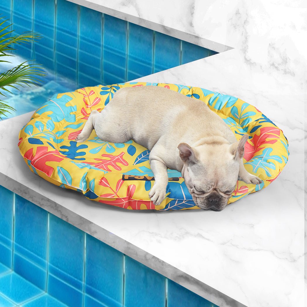 Large Pet Cooling Gel Mat with Bolster for Cats and Dogs - PVC - Rivercity House & Home Co. (ABN 18 642 972 209) - Affordable Modern Furniture Australia
