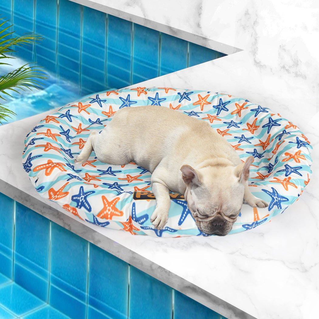 Large Pet Cooling Gel Mat with Bolster for Cats and Dogs - PVC - Rivercity House & Home Co. (ABN 18 642 972 209) - Affordable Modern Furniture Australia