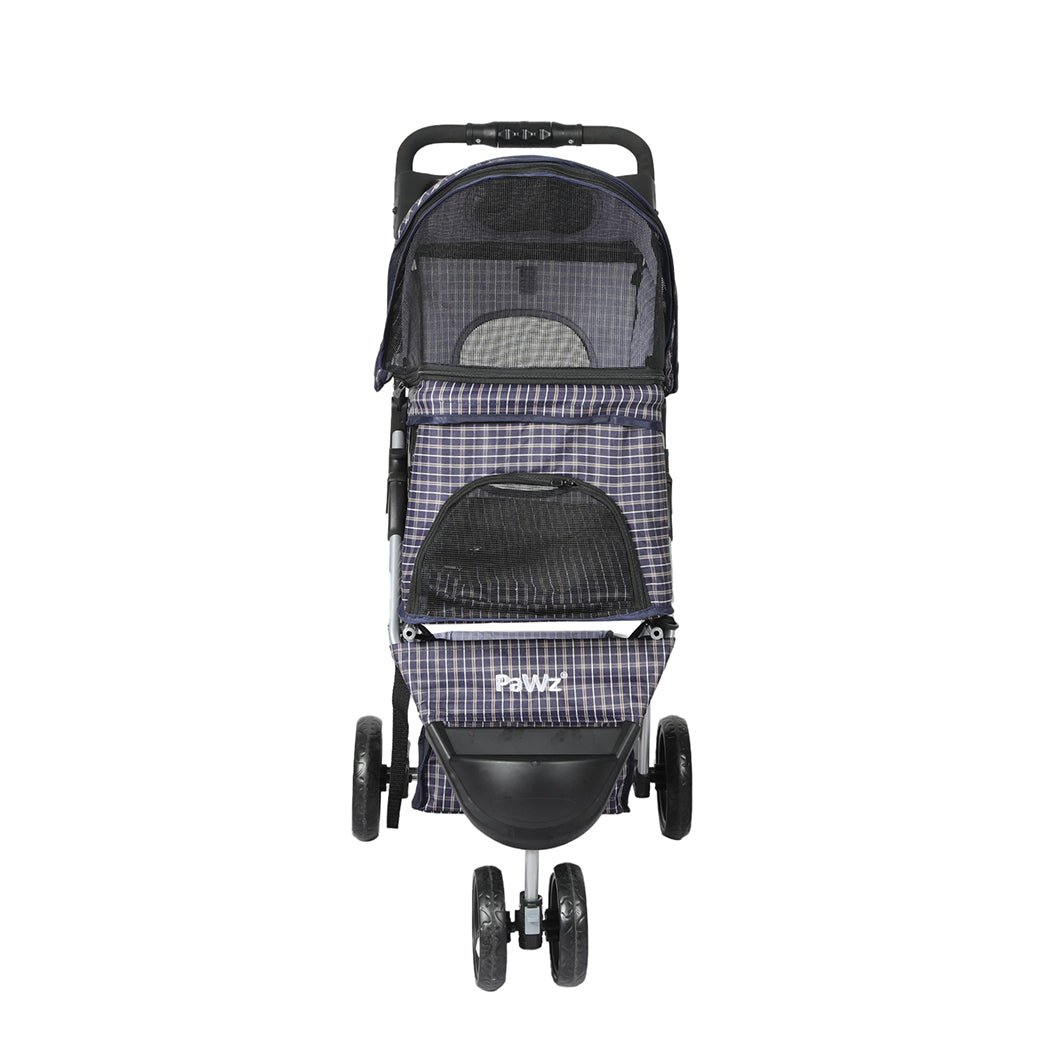 Large Pet Stroller Dog and Cat Carrier - Plaid - Rivercity House & Home Co. (ABN 18 642 972 209) - Affordable Modern Furniture Australia