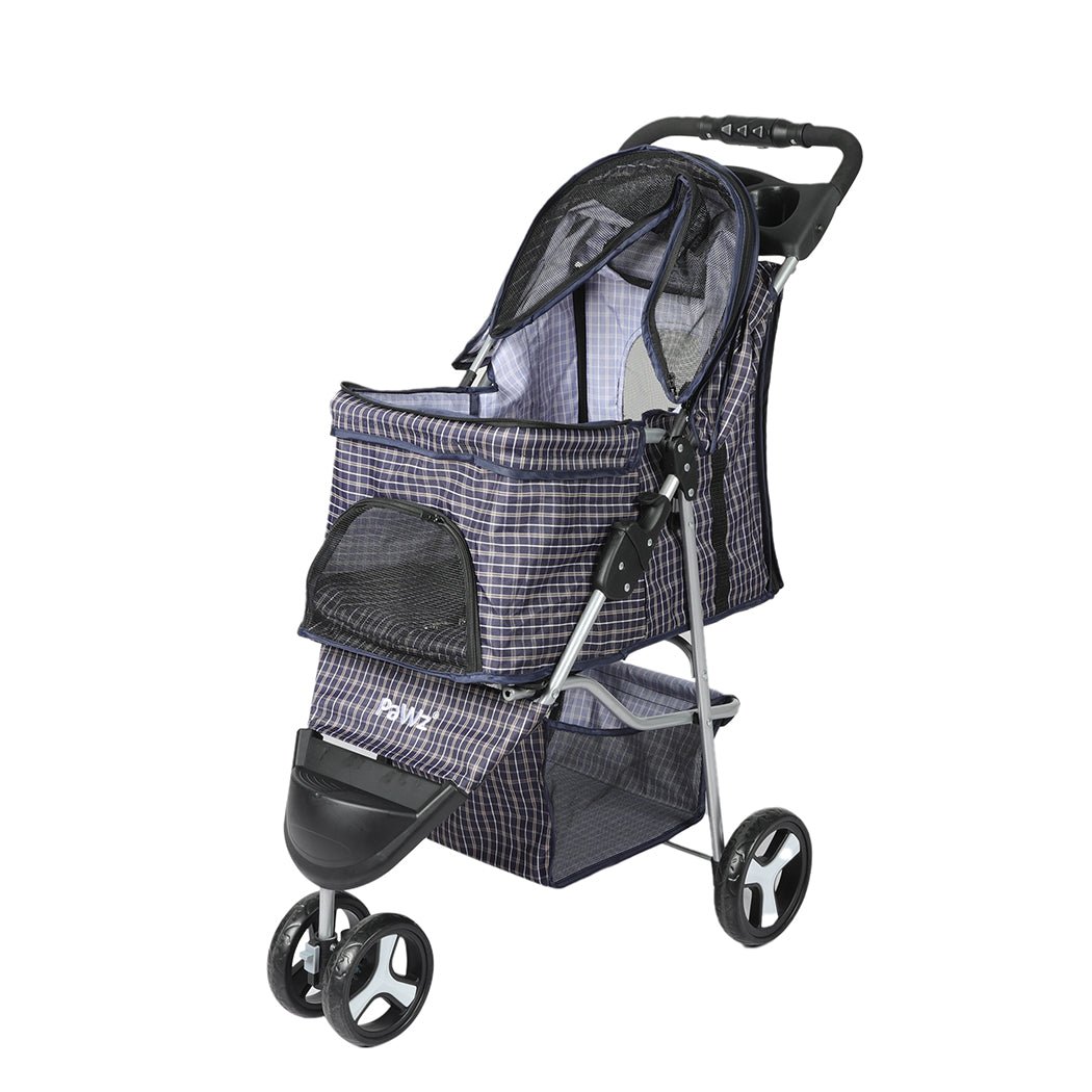 Large Pet Stroller Dog and Cat Carrier - Plaid - Rivercity House & Home Co. (ABN 18 642 972 209) - Affordable Modern Furniture Australia