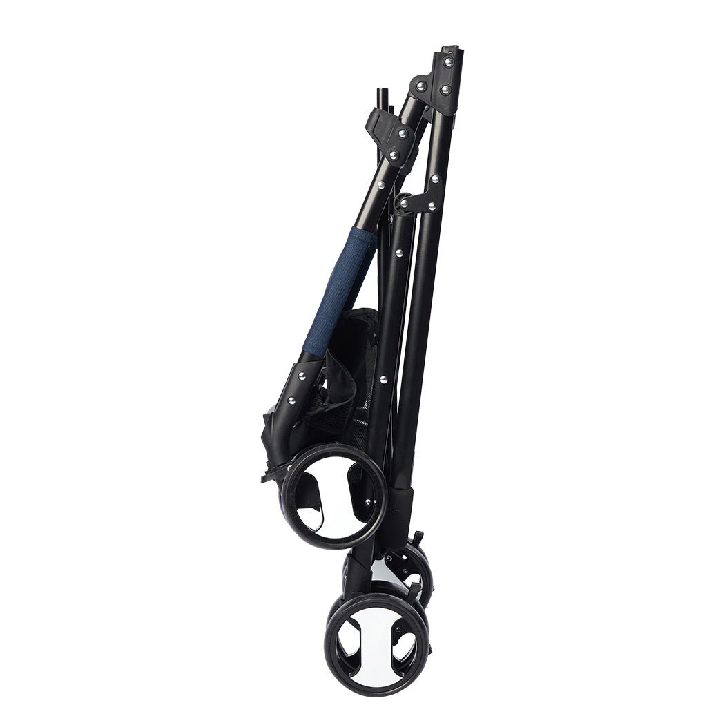 Large Pet Stroller Dog and Cat Carrier with 360° Wheels - Blue - Rivercity House & Home Co. (ABN 18 642 972 209) - Affordable Modern Furniture Australia