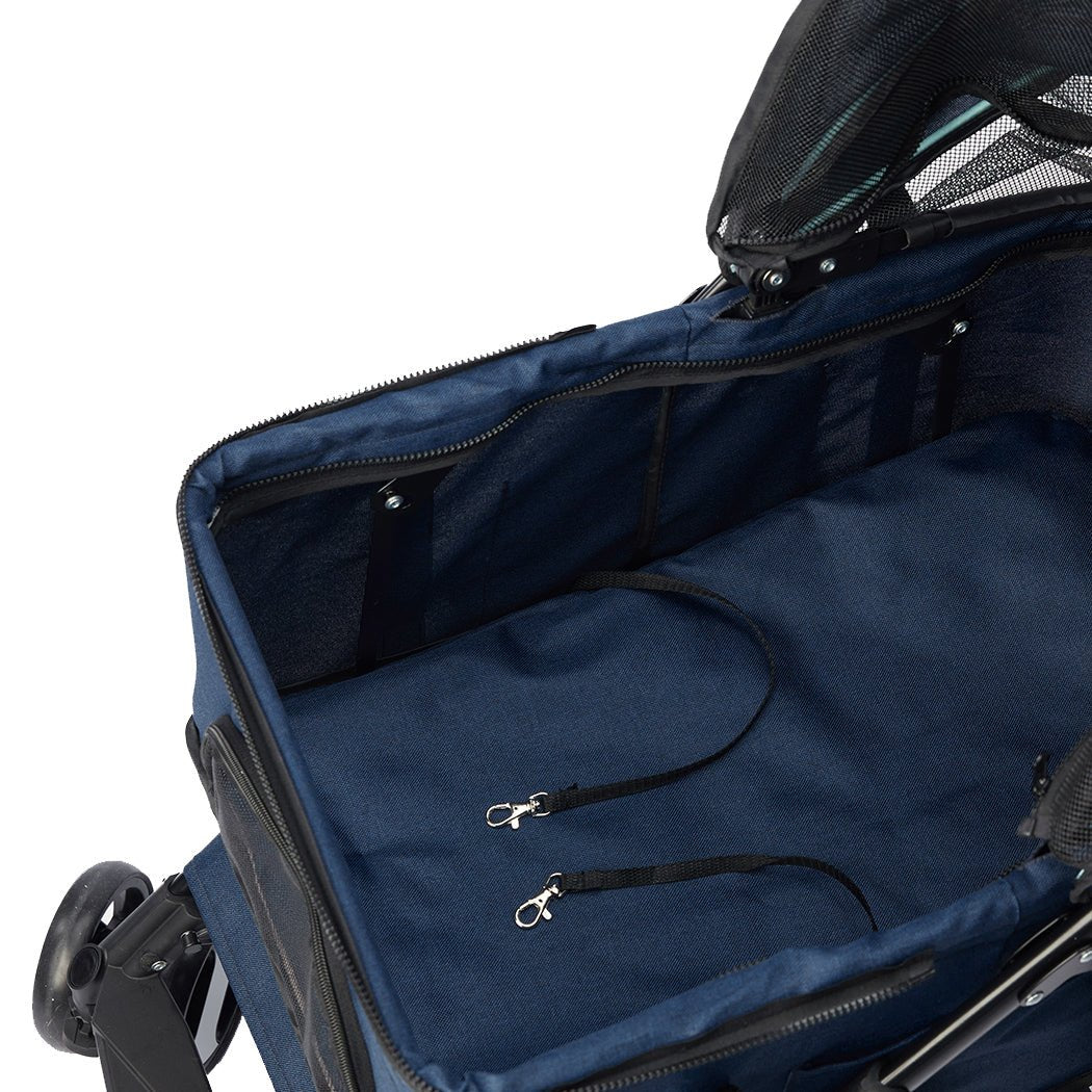 Large Pet Stroller Dog and Cat Carrier with 360° Wheels - Blue - Rivercity House & Home Co. (ABN 18 642 972 209) - Affordable Modern Furniture Australia