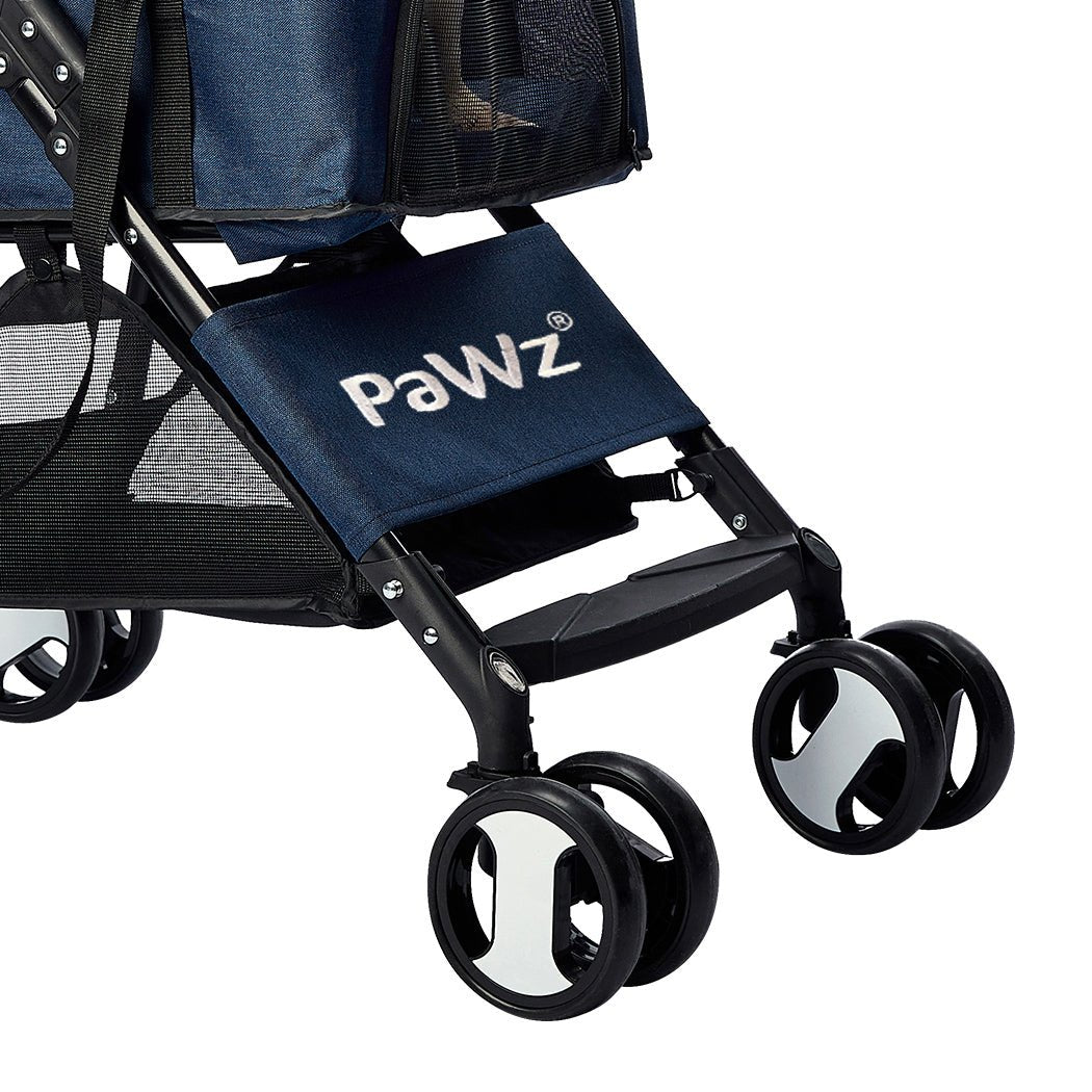 Large Pet Stroller Dog and Cat Carrier with 360° Wheels - Blue - Rivercity House & Home Co. (ABN 18 642 972 209) - Affordable Modern Furniture Australia