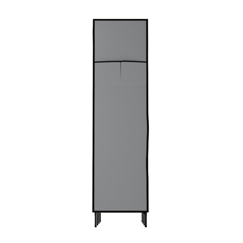 Large Portable Clothes Closet Wardrobe with Shelf Grey - Home & Garden > Storage > Clothing & Wardrobe Storage - Rivercity House & Home Co. (ABN 18 642 972 209) - Affordable Modern Furniture Australia