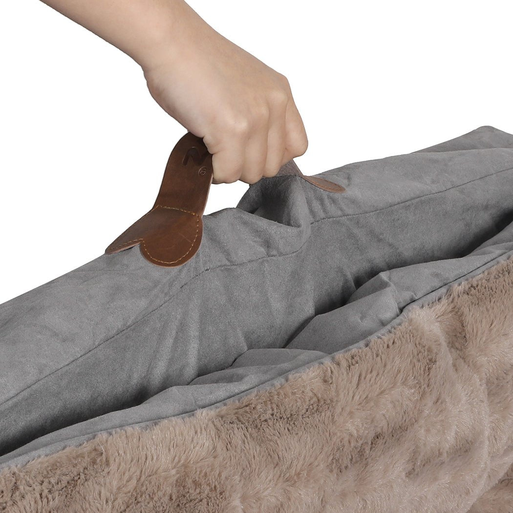 Large Removable Dog Calming Bed - Khaki - Rivercity House & Home Co. (ABN 18 642 972 209) - Affordable Modern Furniture Australia