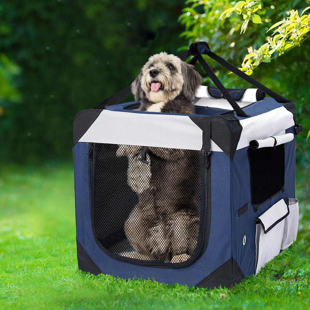Large Spacious Outdoor Dog Puppy Pet Carrier Bag - Blue - Rivercity House & Home Co. (ABN 18 642 972 209) - Affordable Modern Furniture Australia