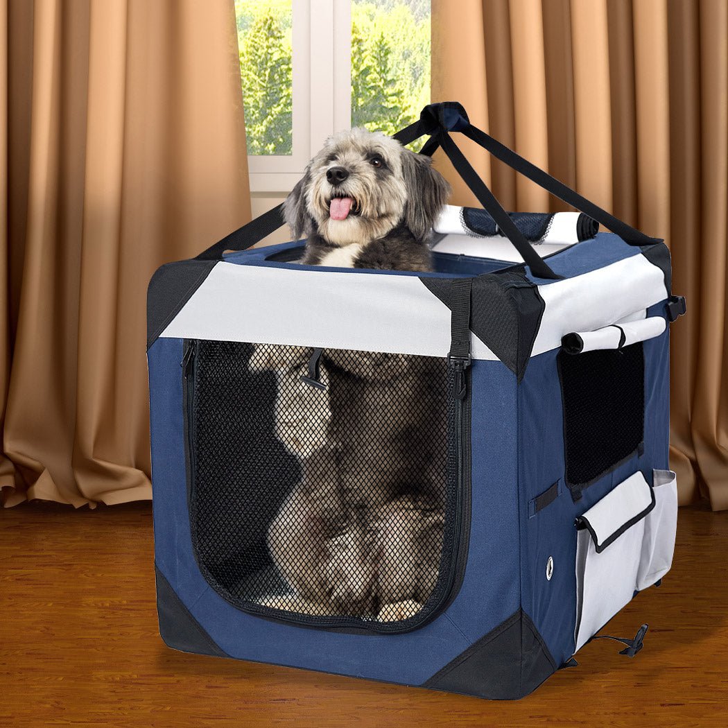Large Spacious Outdoor Dog Puppy Pet Carrier Bag - Blue - Rivercity House & Home Co. (ABN 18 642 972 209) - Affordable Modern Furniture Australia