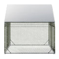 Large Walk-in Metal Chicken Coop Cage 200x300x194cm - Silver