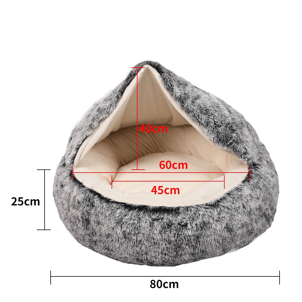 Large Warm Soft Plush Calming Dog Bed - Charcoal - Rivercity House & Home Co. (ABN 18 642 972 209) - Affordable Modern Furniture Australia