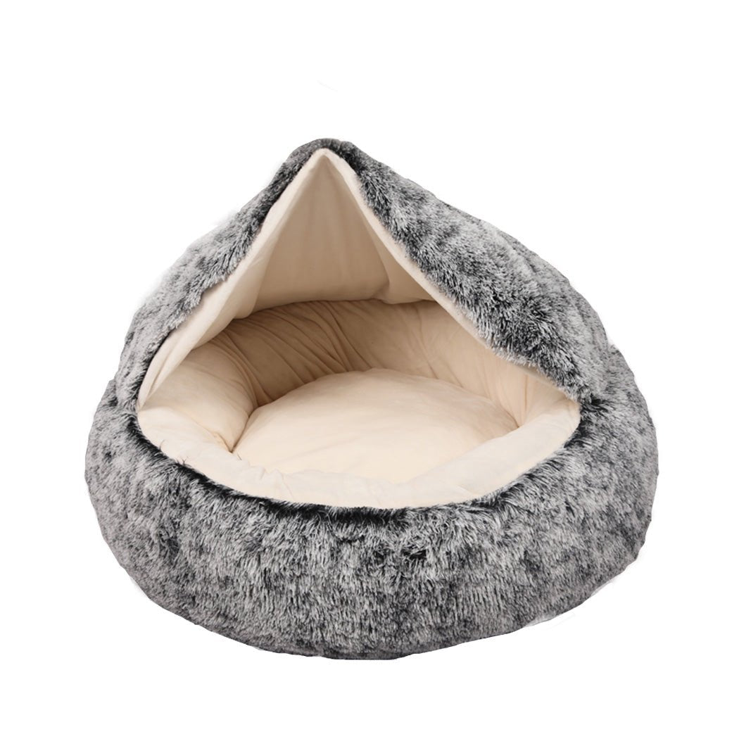 Large Warm Soft Plush Calming Dog Bed - Charcoal - Rivercity House & Home Co. (ABN 18 642 972 209) - Affordable Modern Furniture Australia