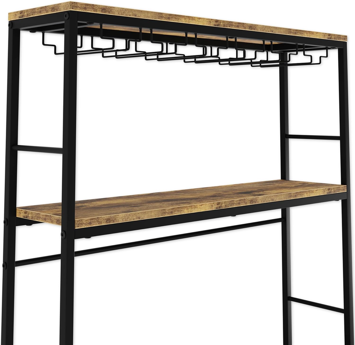 Large Wine Rack for 20 Bottles with Wood Countertop and Sturdy Metal Frame - Furniture > Dining > Wine Racks - Rivercity House & Home Co. (ABN 18 642 972 209) - Affordable Modern Furniture Australia