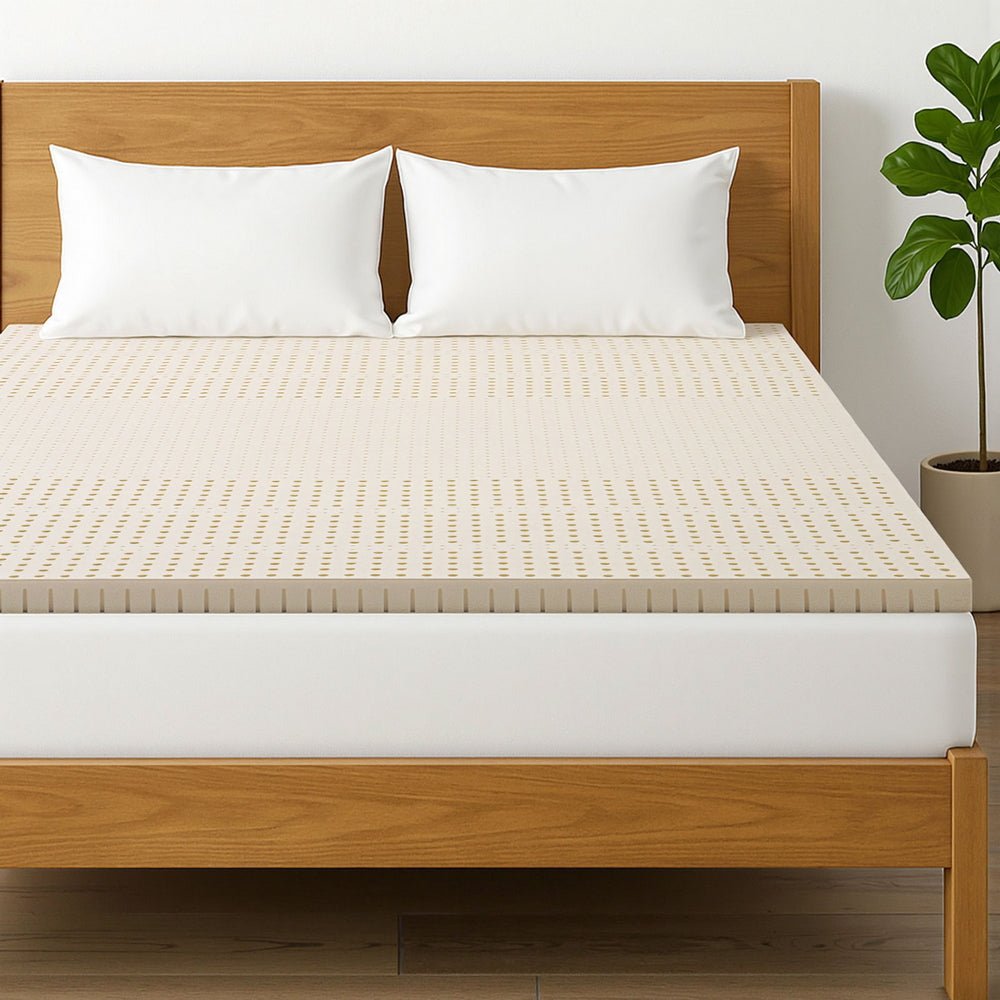 Latex Mattress Topper 5cm King - Natural - Furniture > Mattresses > Mattress Toppers - Rivercity House & Home Co. (ABN 18 642 972 209) - Affordable Modern Furniture Australia