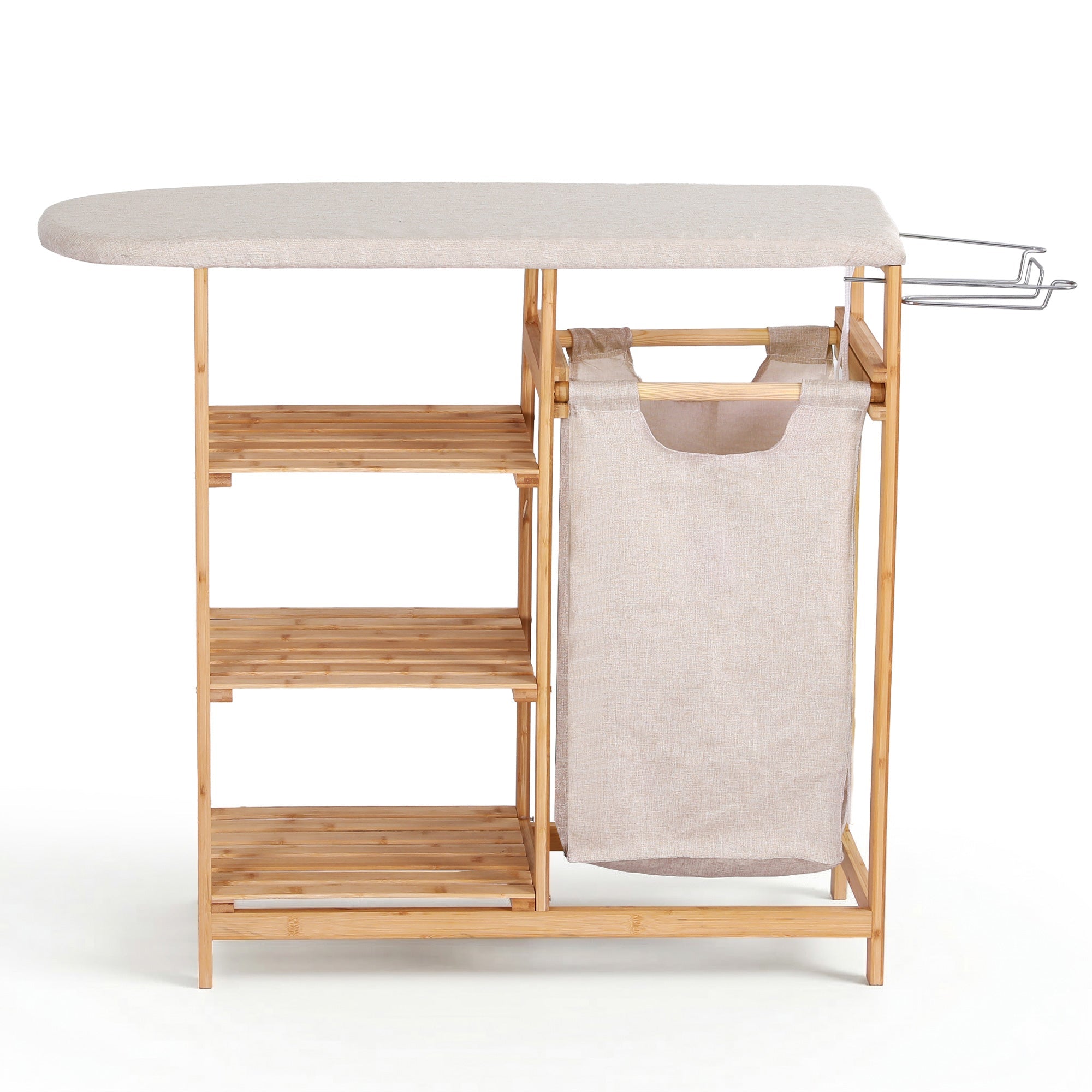 Laundry Basket Hamper with Ironing Board Bamboo - Home & Garden > Laundry & Cleaning > Laundry Baskets - Rivercity House & Home Co. (ABN 18 642 972 209) - Affordable Modern Furniture Australia