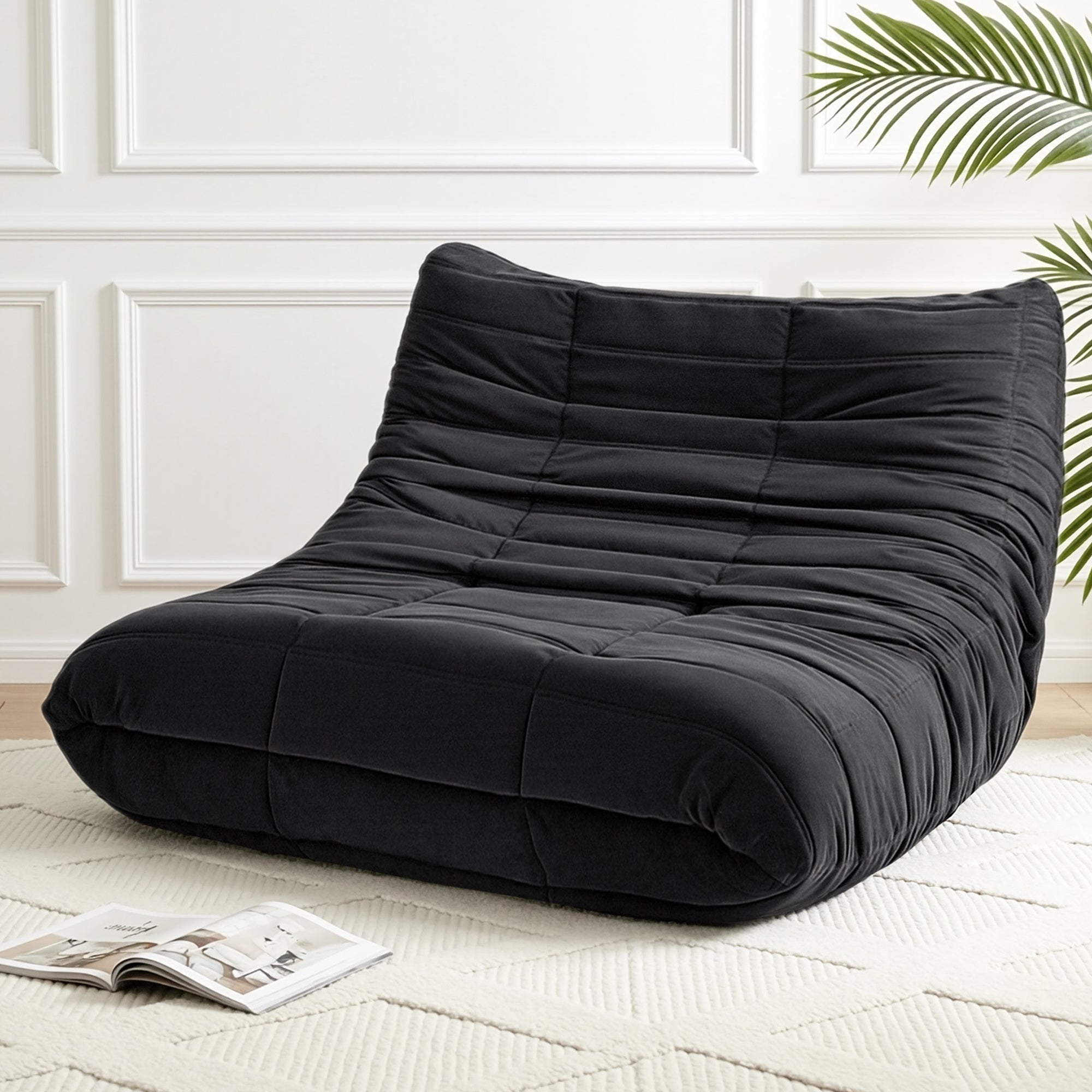 Lazy Sofa 2 Seaters Accent Caterpillar Chair Floor Couch Armless Lounge - Furniture > Sofas > Sofas & Sofa Beds - Rivercity House & Home Co. (ABN 18 642 972 209) - Affordable Modern Furniture Australia